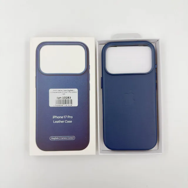 Чехол Leather Case MagSafe с Camera Control с анимацией для iPhone17 Pro СИНИЙ (№3), для iPhone 17 Pro, арт. 10283
