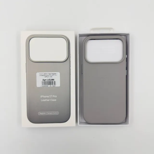 Чехол Leather Case MagSafe с Camera Control с анимацией для iPhone17 Pro СЕРЫЙ (№6), для iPhone 17 Pro, арт. 10286