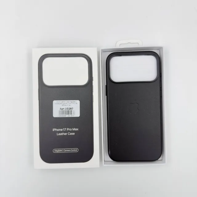 Чехол Leather Case MagSafe с Camera Control с анимацией для iPhone17 Pro Max ЧЕРНЫЙ (№1), для iPhone 17 Pro Max, арт. 10287