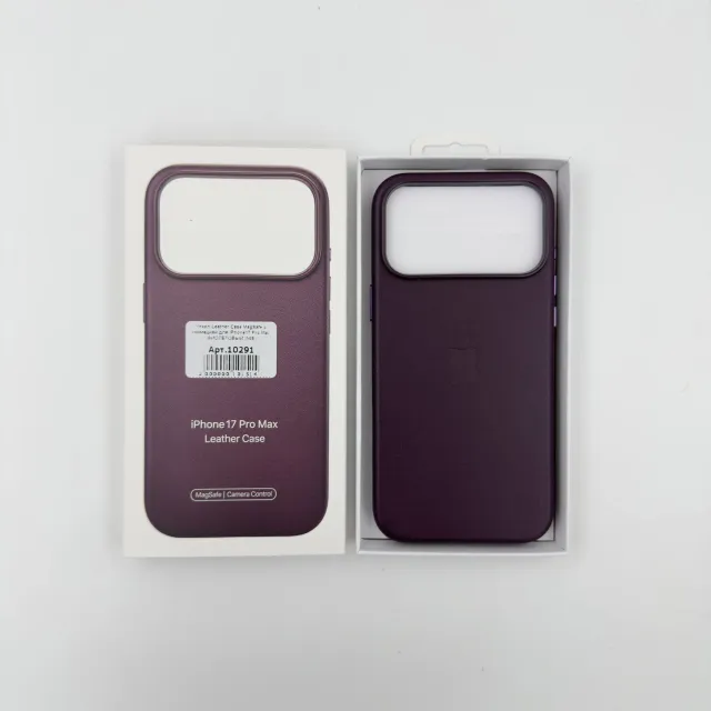 Чехол Leather Case MagSafe с Camera Control с анимацией для iPhone17 Pro Max ФИОЛЕТОВЫЙ (№5), для iPhone 17 Pro Max, арт. 10291
