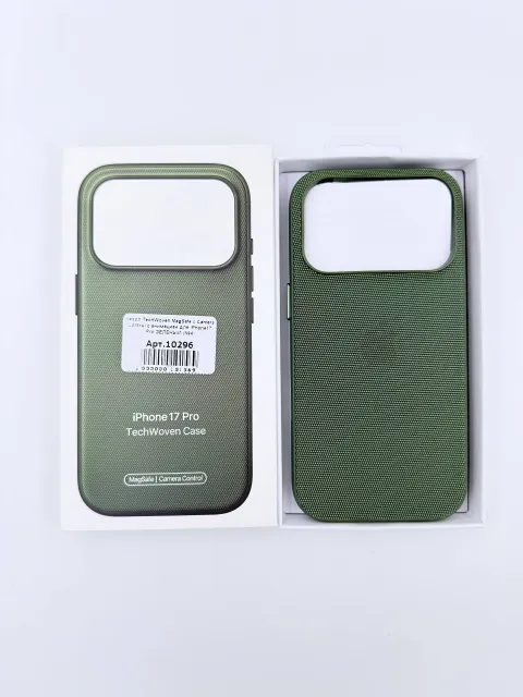 Чехол TechWoven MagSafe с Camera Control с анимацией для iPhone17 Pro ЗЕЛЕНЫЙ (№4), для iPhone 17 Pro, арт. 10296