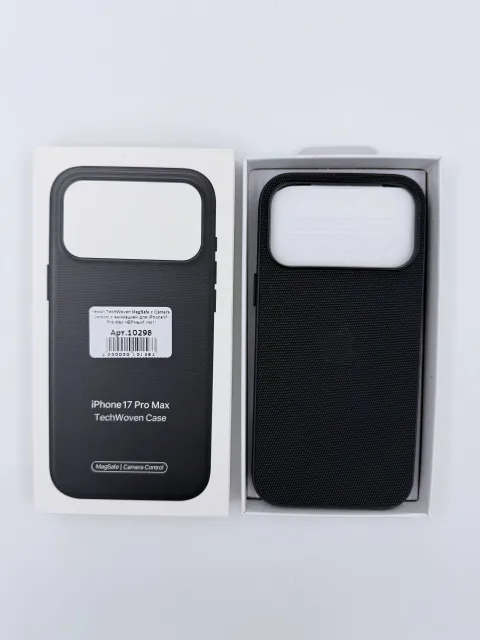 Чехол TechWoven MagSafe с Camera Control с анимацией для iPhone17 Pro Max ЧЕРНЫЙ (№1), для iPhone 17 Pro Max, арт. 10298