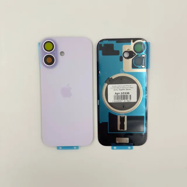 Заднее стекло для iPhone17 ФИОЛЕТОВЫЙ (кольцо+стекло камер, MagSafe, рамка), для iPhone 17, арт. 10336