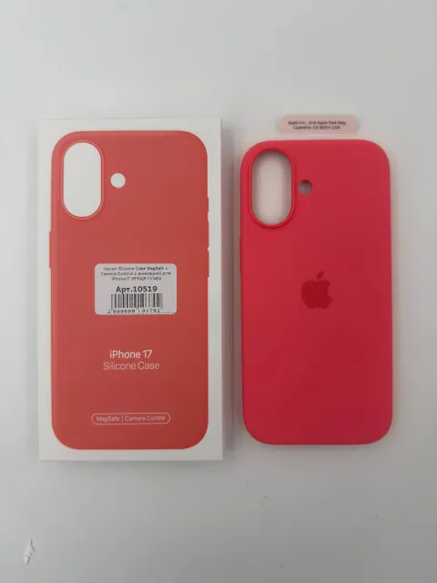 Чехол Silicone Case MagSafe с Camera Control с анимацией для iPhone17 ЯРКАЯ ГУАВА (№9), для iPhone 17, арт. 10519