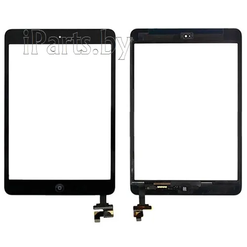 TOUCH для iPad mini/mini2 ЧЕРНЫЙ ChinaOrig IC+ шлейф home Orig (821-3291-A), для iPad mini, iPad mini2, арт. 00055
