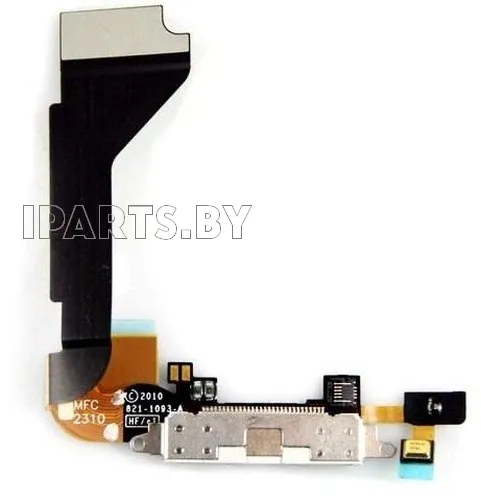 Шлейф для iPhone4 CHARGE CONN orig БЕЛЫЙ (821-1093-А), для iPhone 4, арт. 00132