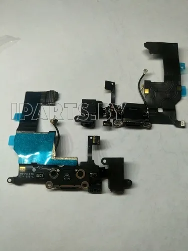 Шлейф для iPhone5 CHARGE CONN+H/F ЧЕРНЫЙ (821-1699-A), для iPhone 5, арт. 00151