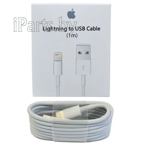 Кабель USB - Lightning (1м) БЕЛЫЙ Orig + упаковка (MD818ZM/A), для USB-A - Lightning, арт. 00392