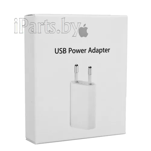 СЗУ для iPhone Плоский кубик, 1A, Лучшая копия ААА  + упак. (MD813ZM/A), для EU - USB-A, 1A, 5W, арт. 00569