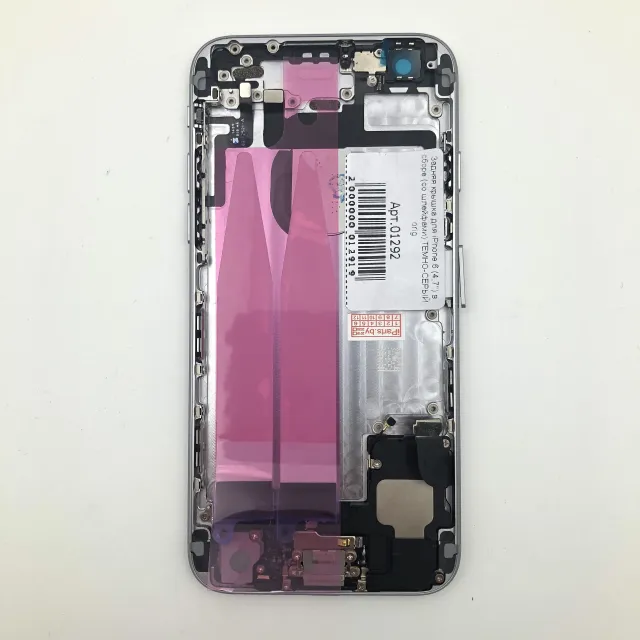 Задняя крышка для iPhone 6 (4,7") в сборе (со шлейфами) ТЕМНО-СЕРЫЙ orig, для iPhone 6, арт. 01292