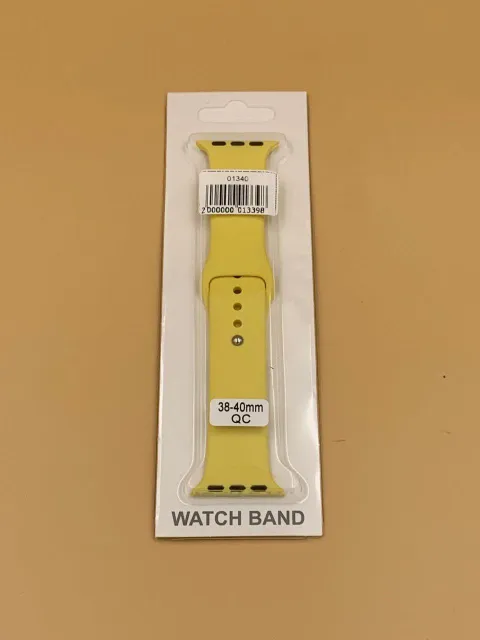 Ремешок силиконовый для iWatch 38/40/41мм ЖЕЛТЫЙ, для iWatch 38, iWatch 40, iWatch 41, арт. 01340