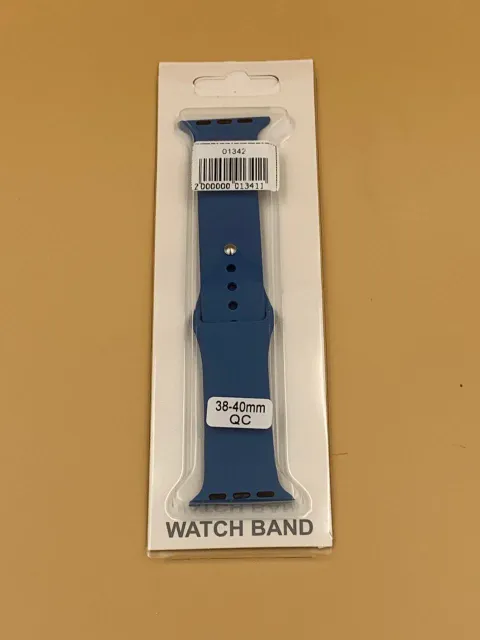 Ремешок силиконовый для iWatch 38/40/41мм ТЕМНО-ГОЛУБОЙ, для iWatch 38, iWatch 40, iWatch 41, арт. 01342