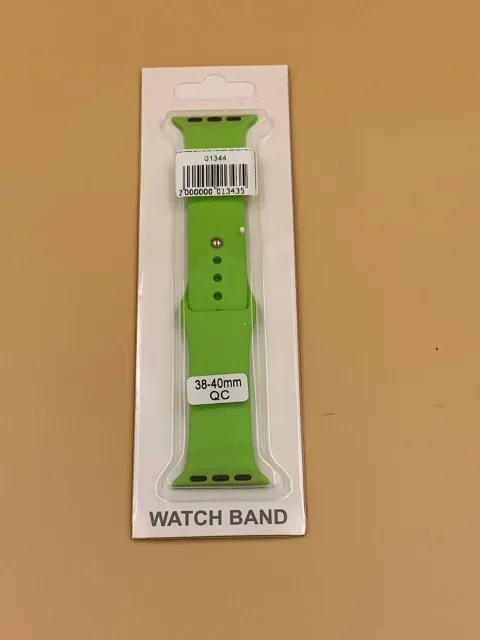 Ремешок силиконовый для iWatch 38/40/41мм ЗЕЛЕНЫЙ НЕОН, для iWatch 38, iWatch 40, iWatch 41, арт. 01344