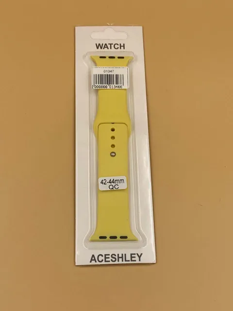 Ремешок силиконовый для iWatch 42/44/45/49мм ЖЕЛТЫЙ, для iWatch 42, iWatch 44, iWatch 45, iWatch 49, арт. 01347