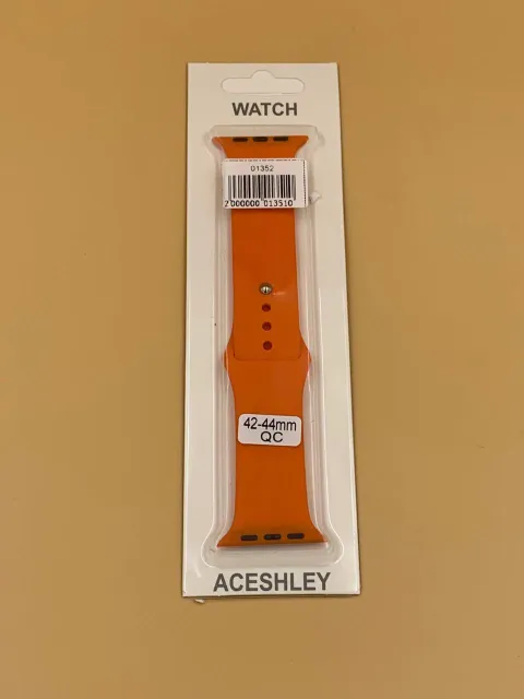 Ремешок силиконовый для iWatch 42/44/45/49мм ОРАНЖЕВЫЙ, для iWatch 42, iWatch 44, iWatch 45, iWatch 49, арт. 01352