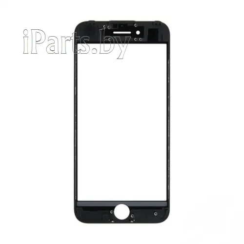 Стекло для iPhone7 (4,7") + Frame Orig Premium ЧЕРНЫЙ (для ремонта битого модуля), для iPhone 7, арт. 01955